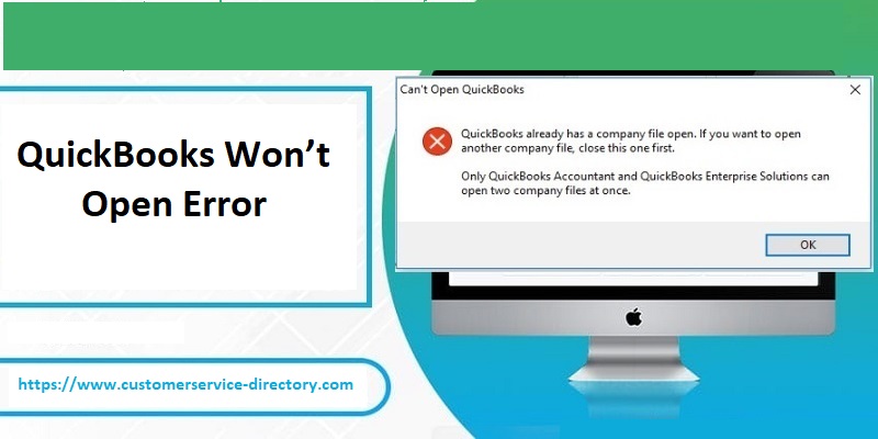 QuickBooks won't open error