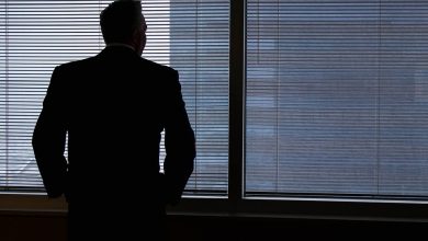 businessman window