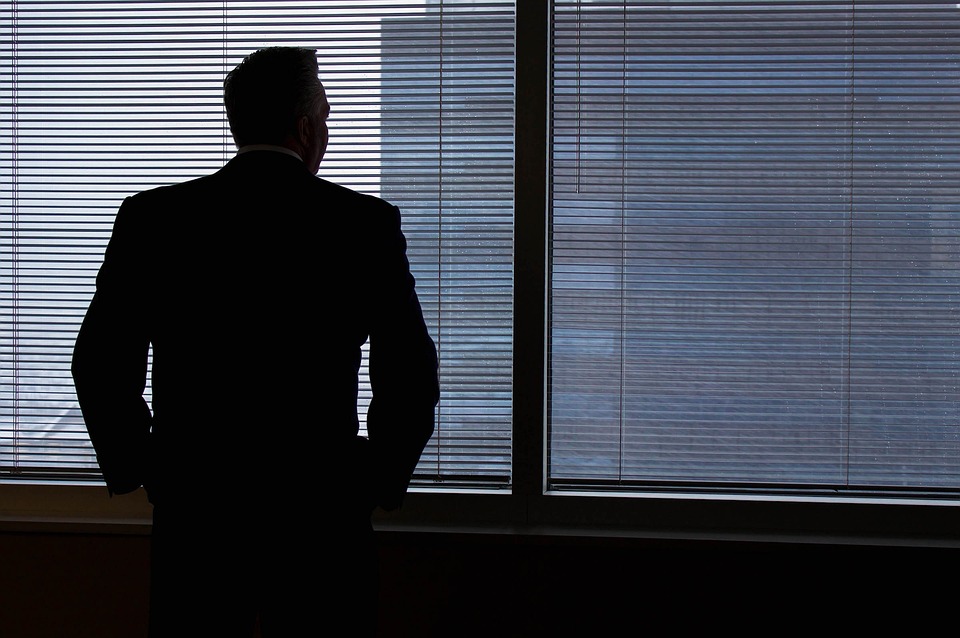 businessman window